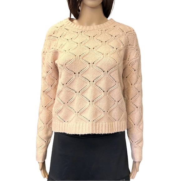JOIE Women's Long Sleeve Pullover Sweater Pink Crew Neck Stretch Size XS - NWT - Picture 1 of 11